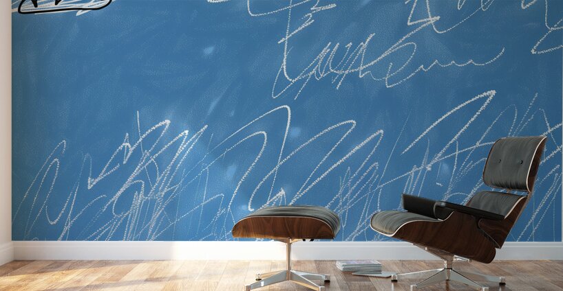 a happy family of four look at sky by Allie Bro f Wall Murals