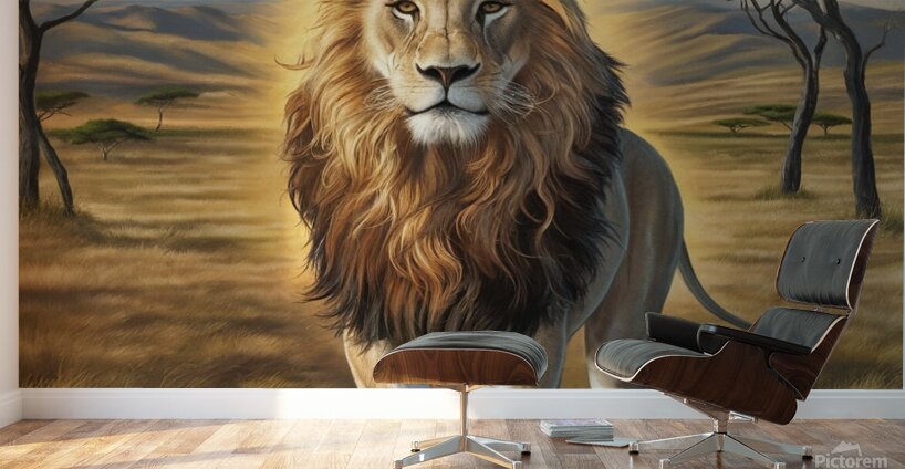 The greatness of the lion: a symbol of power and prestige Wall Murals