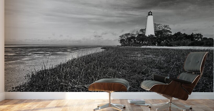 Low Tide at St. Marks Lighthouse Wall Murals