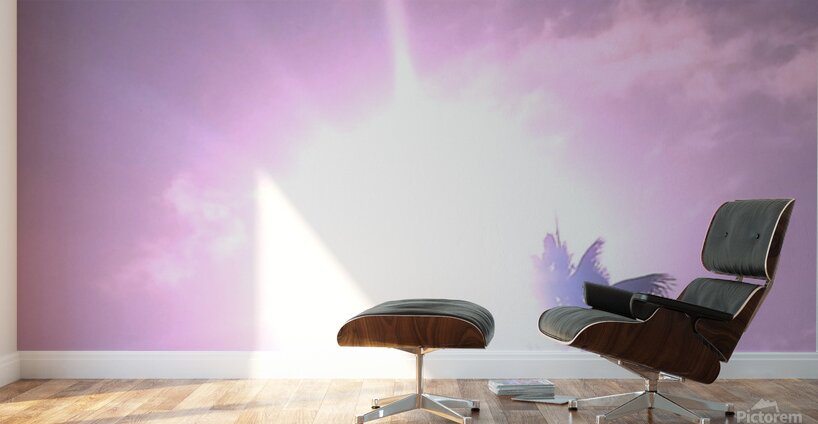 Palms and sun pink Wall Murals