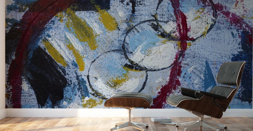 Abstract Number 0530 Circles  Wall Murals