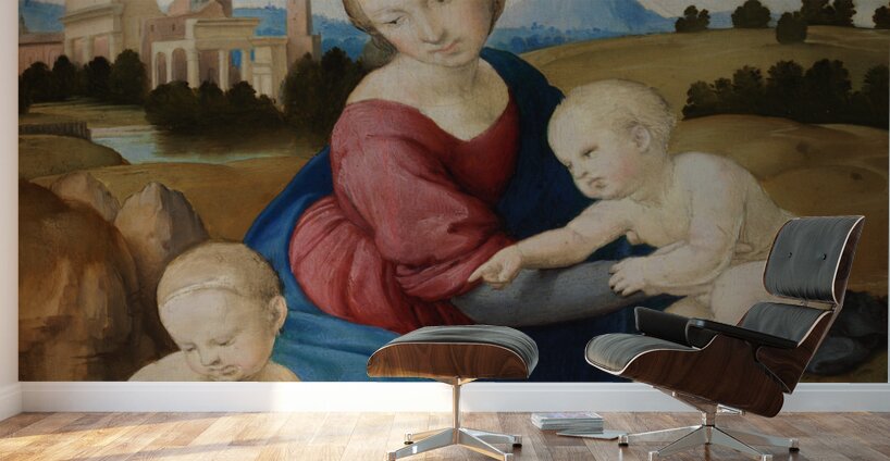 Raphael 1483 1520 Madonna and Child with the Infant Saint John Wall Murals