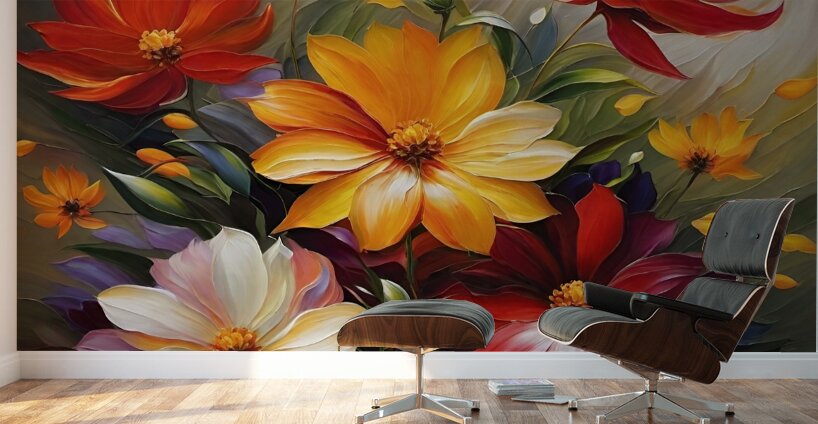 Colorful Floral Art 25 Wall Murals