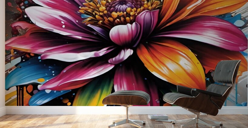 Colorful Floral Art 35 Wall Murals