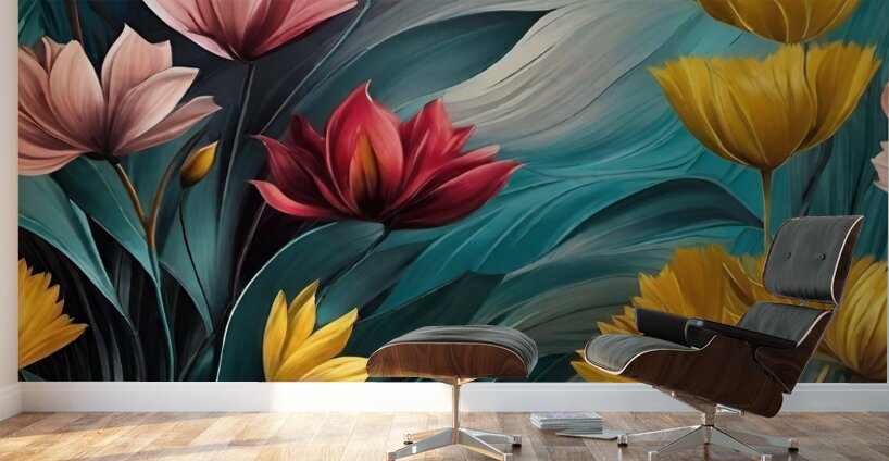 Colorful Floral Art 13 Wall Murals
