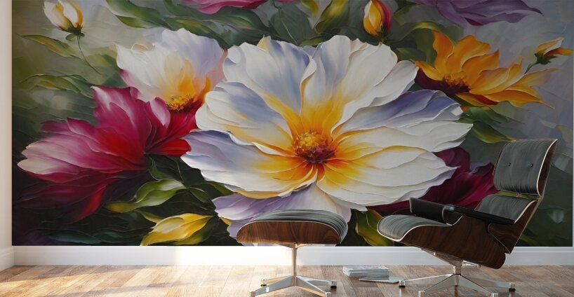 Colorful Floral Art 23 Wall Murals