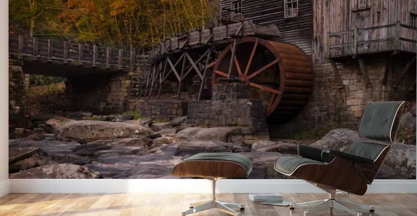 Glade Creek Mill Autumn Splendor Wall Murals