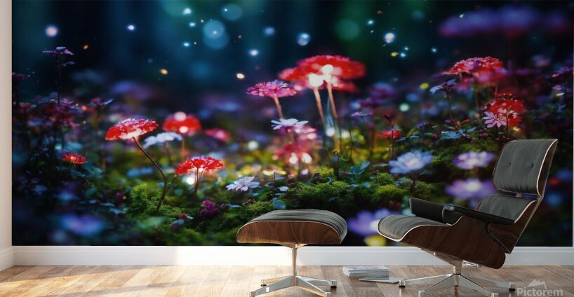 Tilt shift macro illustration of dark Wall Murals