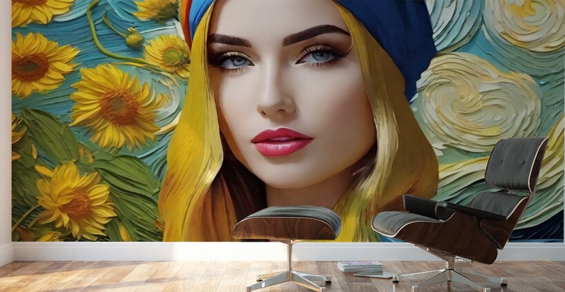 Colorful Abstract Portrait 75 Wall Murals