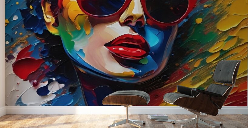 Colorful Abstract Portrait 67 Wall Murals