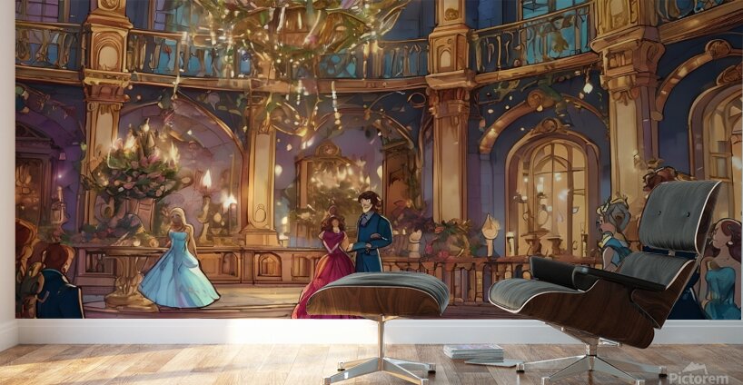 Default Illustrate a scene from a grand fantasy b Wall Murals