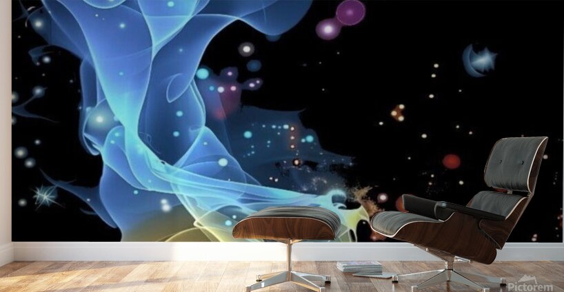 Cosmic Aurora: Dance of Colors in Space Wall Murals