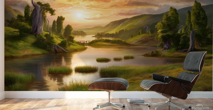 large-scale landscape painting  Wall Murals