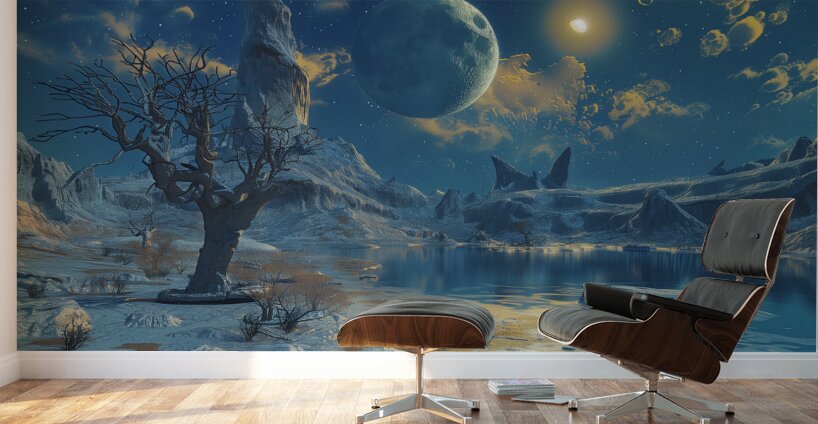 a mesmerizing landscape textured three dimensio 8 Wall Murals