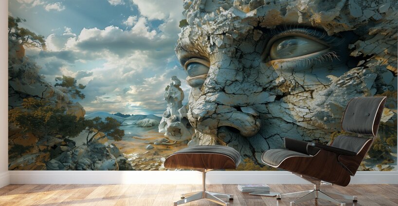 a mesmerizing landscape textured three dimensio a 1717341330.4558 Wall Murals