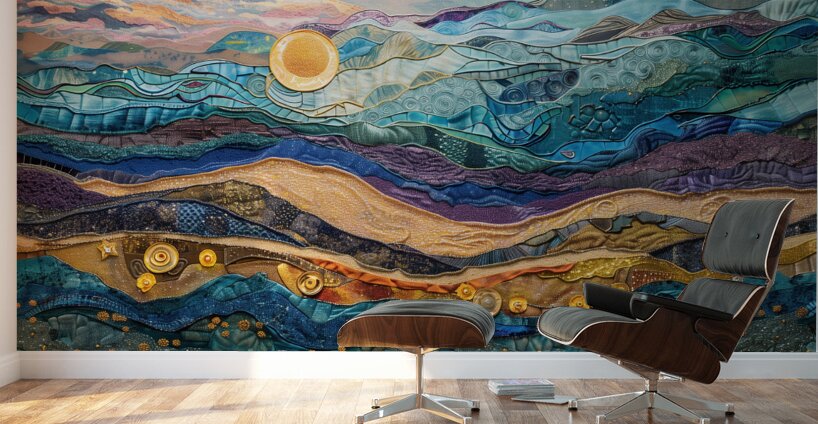 a mesmerizing landscape textured three dimensio c 1717343885.9548 Wall Murals