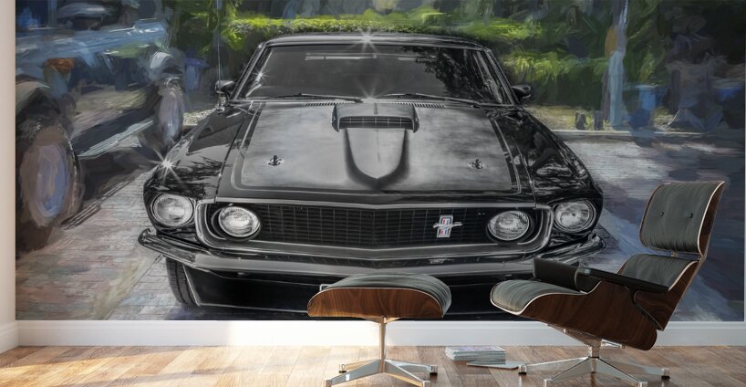 1969 Ford Mustang Fastback Mach 1 X 8 Wall Murals