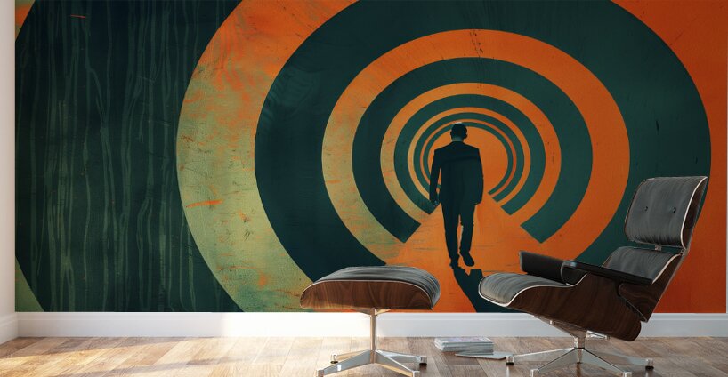 A minimal and weird design with a color scheme  7 Wall Murals