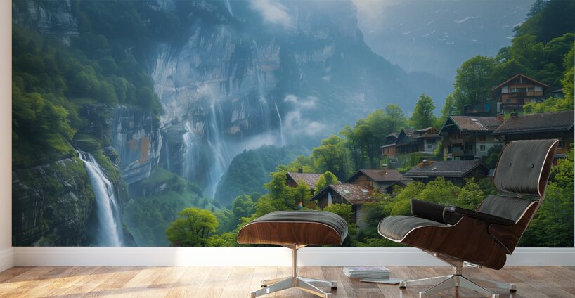 A remote village of Foroglio Switzerland breath f Wall Murals