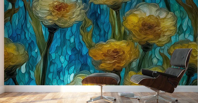Many Yello Flowers Wall Murals