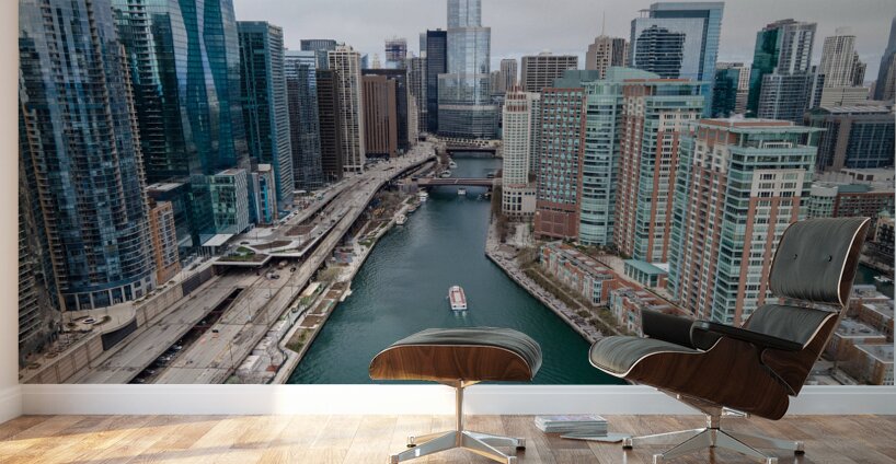 Chicago River Wall Murals
