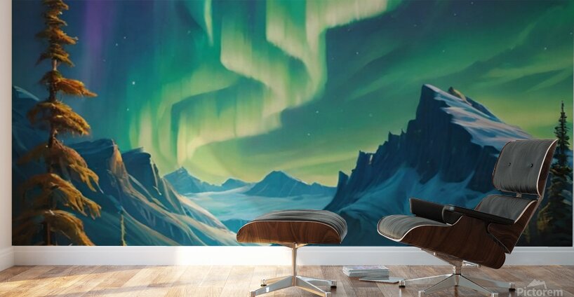Northern light Canada art 20k1 Wall Murals