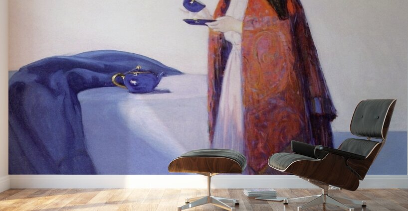 A Cup of Tea by Myron Barlow Wall Murals