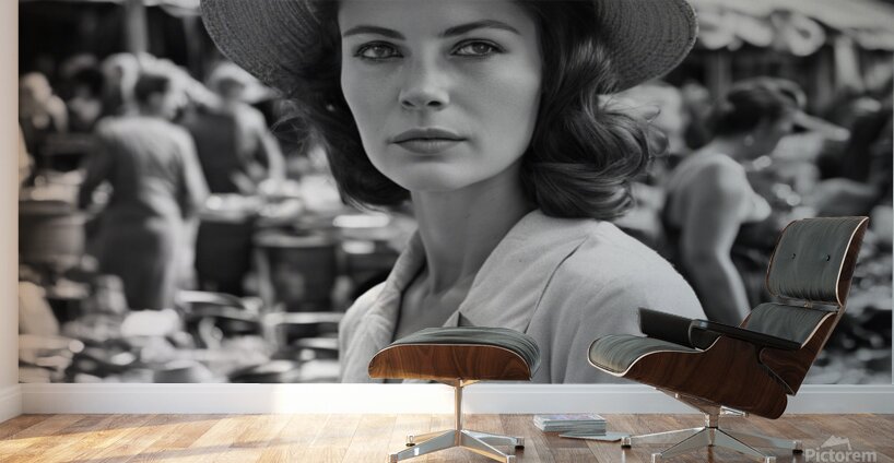 black and white portrait of a woman  Wall Murals