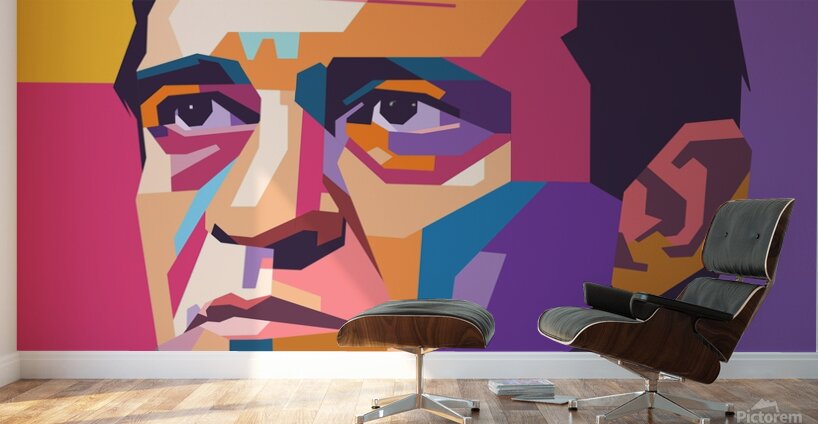 Johnny Cash wpap art Wall Murals