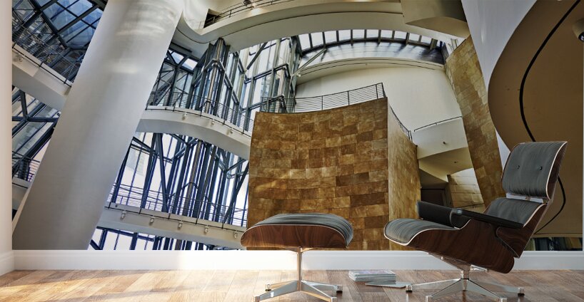 Bilbao Biscay Spain. The interiors of the Guggenheim Museum Wall Murals