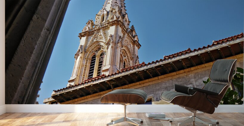 Bilbao Biscay Spain. The Cathedral Wall Murals