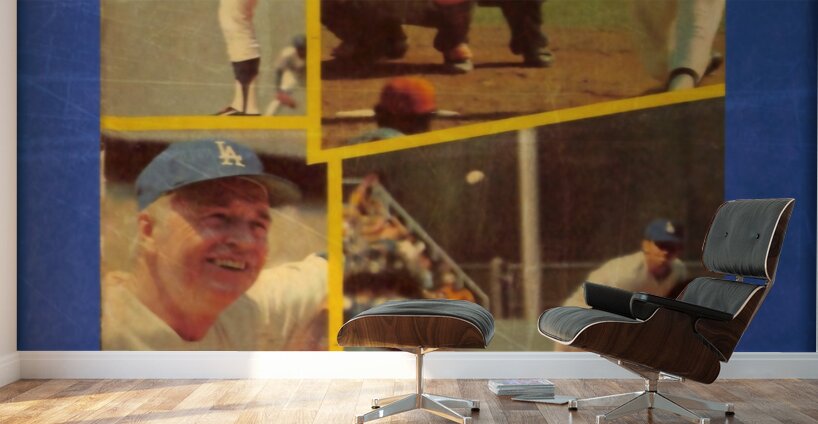 1974 LA Dodgers Baseball Viewfinder Slide Style Art Wall Murals