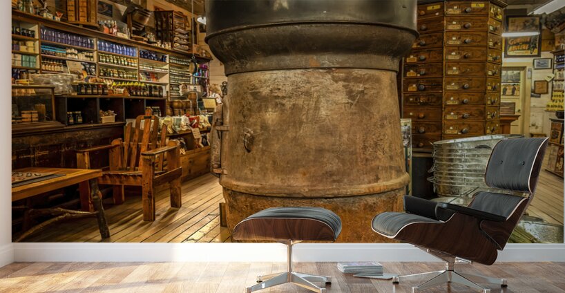 Antique Stove at the Old Country Store Wall Murals