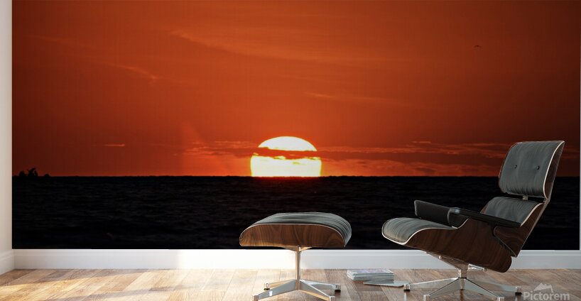 Sunset Behind the Clouds Wall Murals