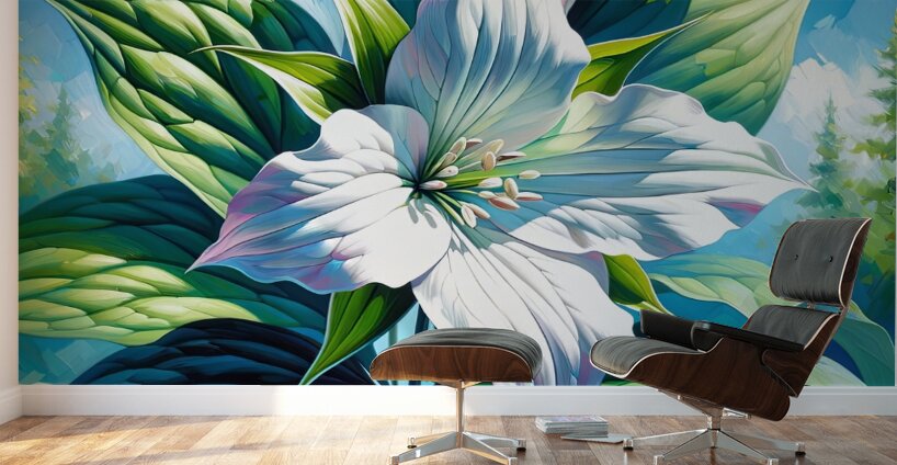 ai artist debra amerson blue sky plant artistry w Wall Murals