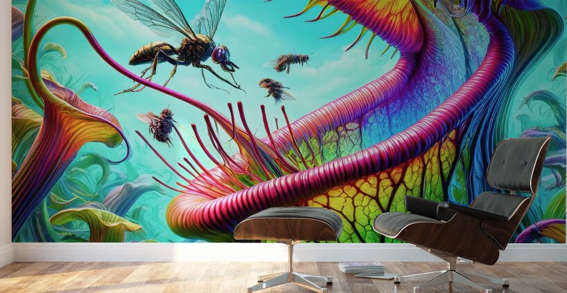 ai artist debra amerson carnivore fly eater copyr Wall Murals