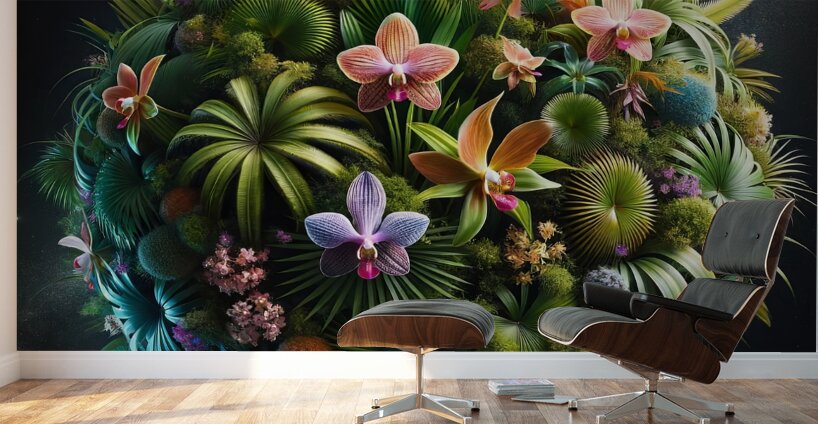 ai artist debra amerson palm species plant planet Wall Murals