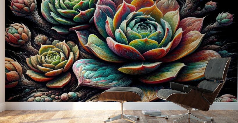 ai artist debra amerson plant artistry abstract h Wall Murals