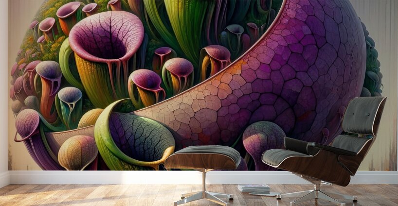ai artist debra amerson plant artistry abstract g Wall Murals