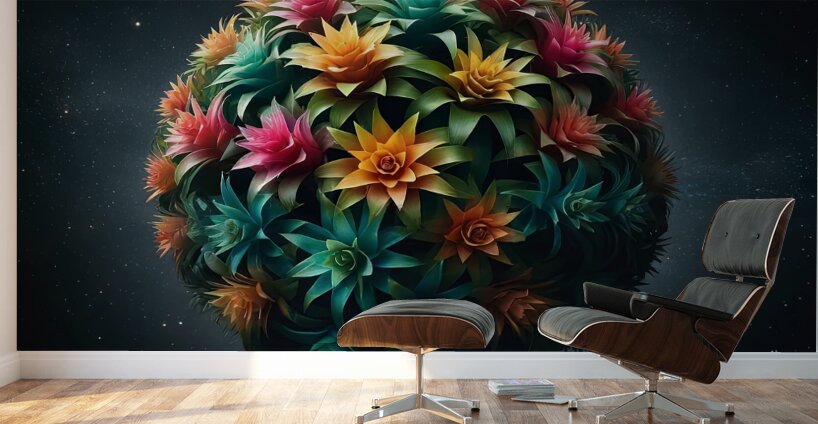 ai artist debra amerson plant artistry colorful g Wall Murals