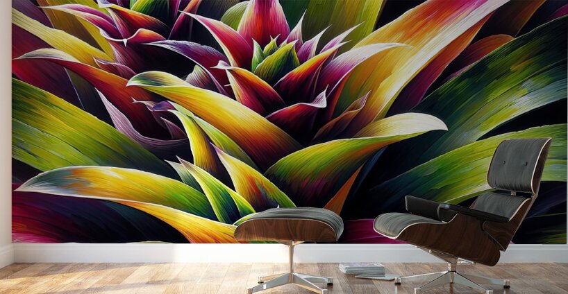ai artist debra amerson plant artistry guzmania b Wall Murals