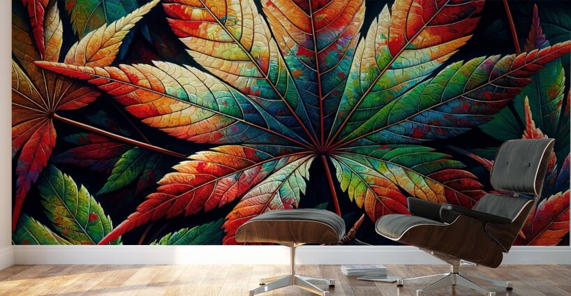 ai artist debra amerson plant artistry japanese m Wall Murals