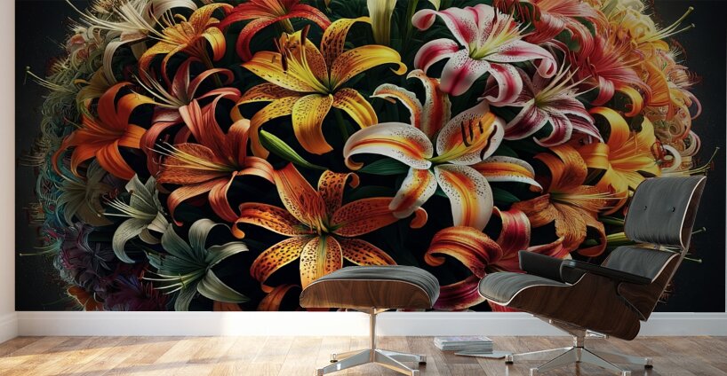 ai artist debra amerson plant artistry daylillies Wall Murals