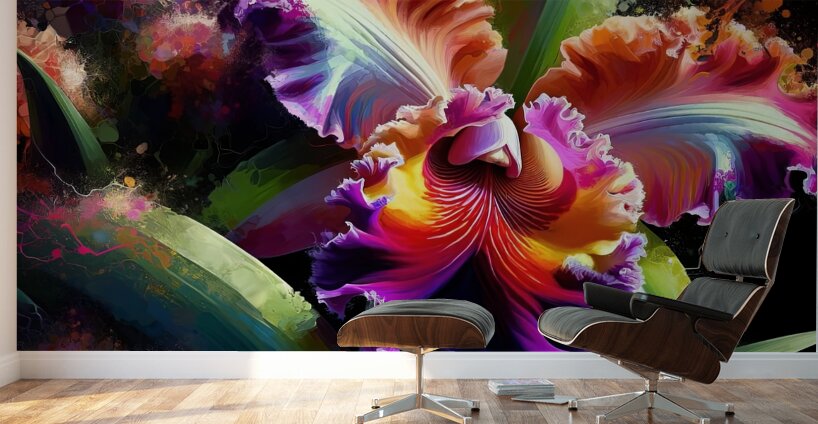 ai artist debra amerson plant artistry crazy catt Wall Murals