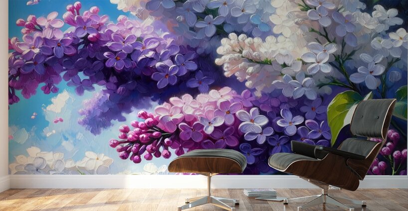 ai artist debra amerson plant artistry purple lil Wall Murals