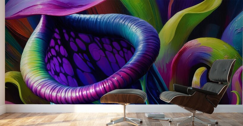ai artist debra amerson plant artistry mouthy pit Wall Murals