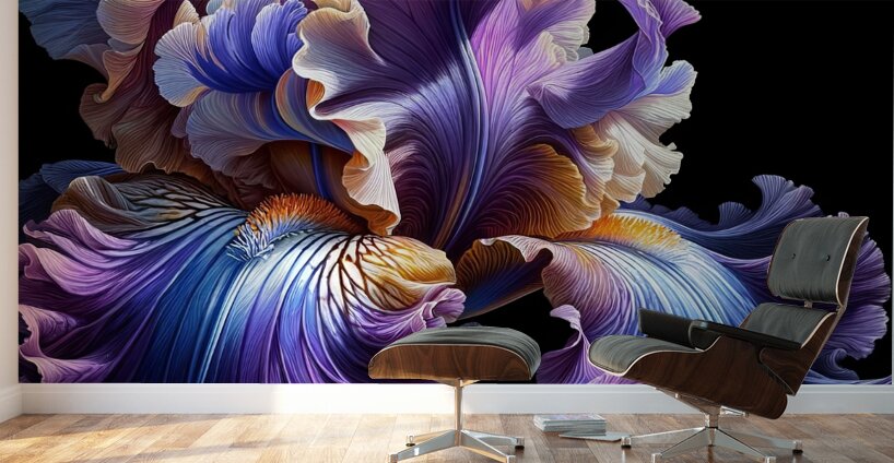 ai artist debra amerson plant artistry purple bea Wall Murals