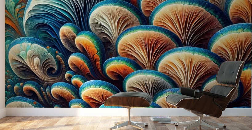 ai artist debra amerson plant artistry abstract b Wall Murals