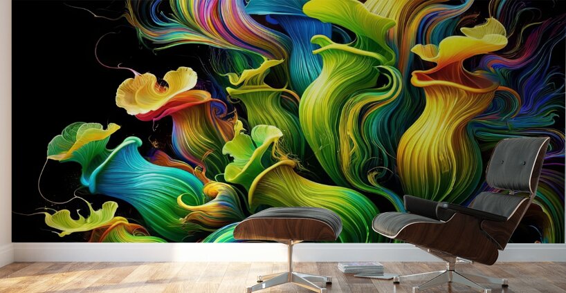 ai artist debra amerson plant artistryabstract pi Wall Murals