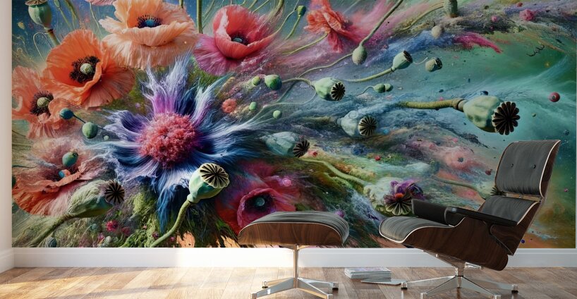 ai artist debra amerson plant artistrybreezy popp Wall Murals